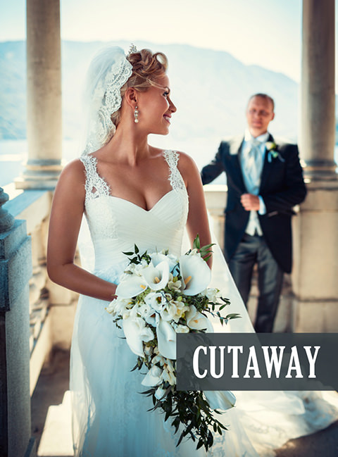 Hochzeitsanzug elegant als Cutaway für den Bräutigam